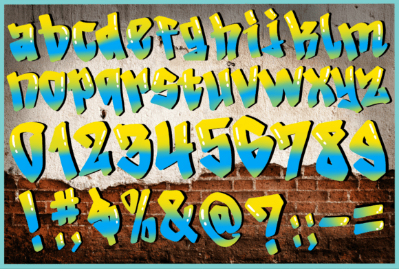 My Road Graffiti Font PNG with transparent background - Preview 2