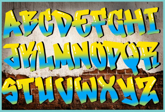 My Road Graffiti Font PNG with transparent background - Preview 1
