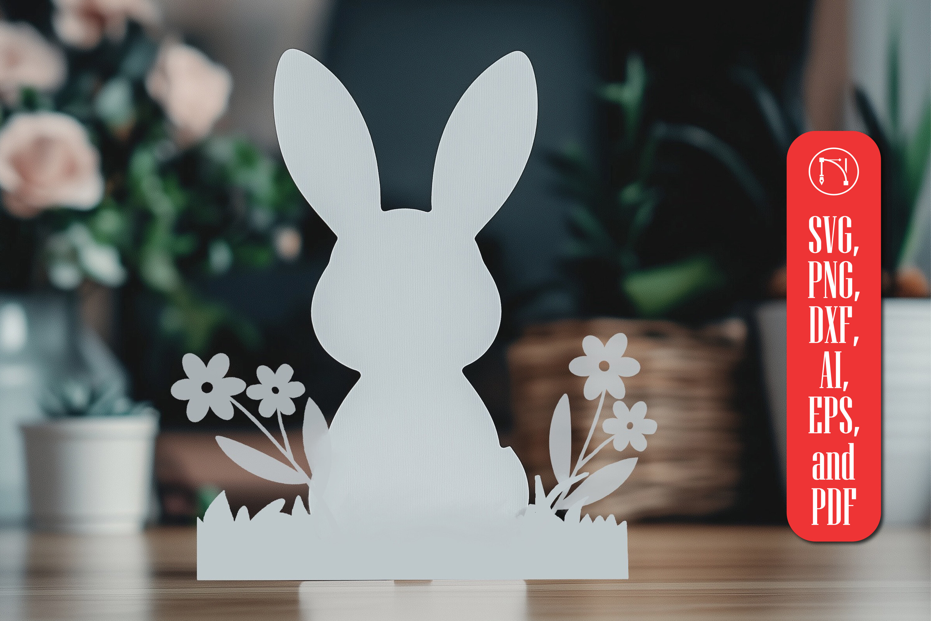 Paper Cut Easter Bunny SVG Cut File · Creative Fabrica