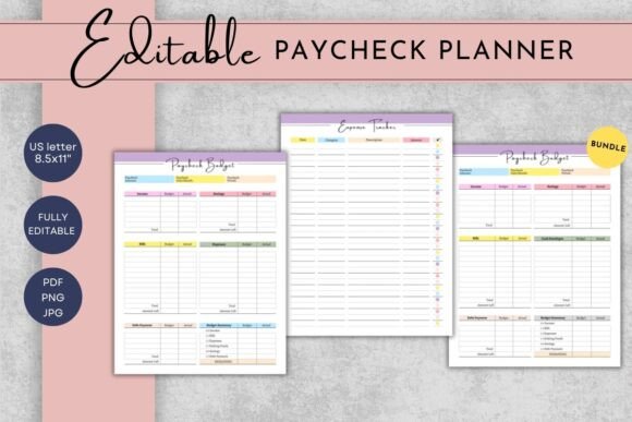 Paycheck Budget Planner Editable