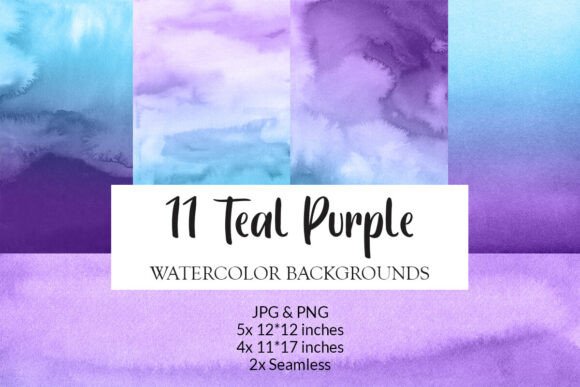 Purple Teal Gradient Ombre Texture Paper