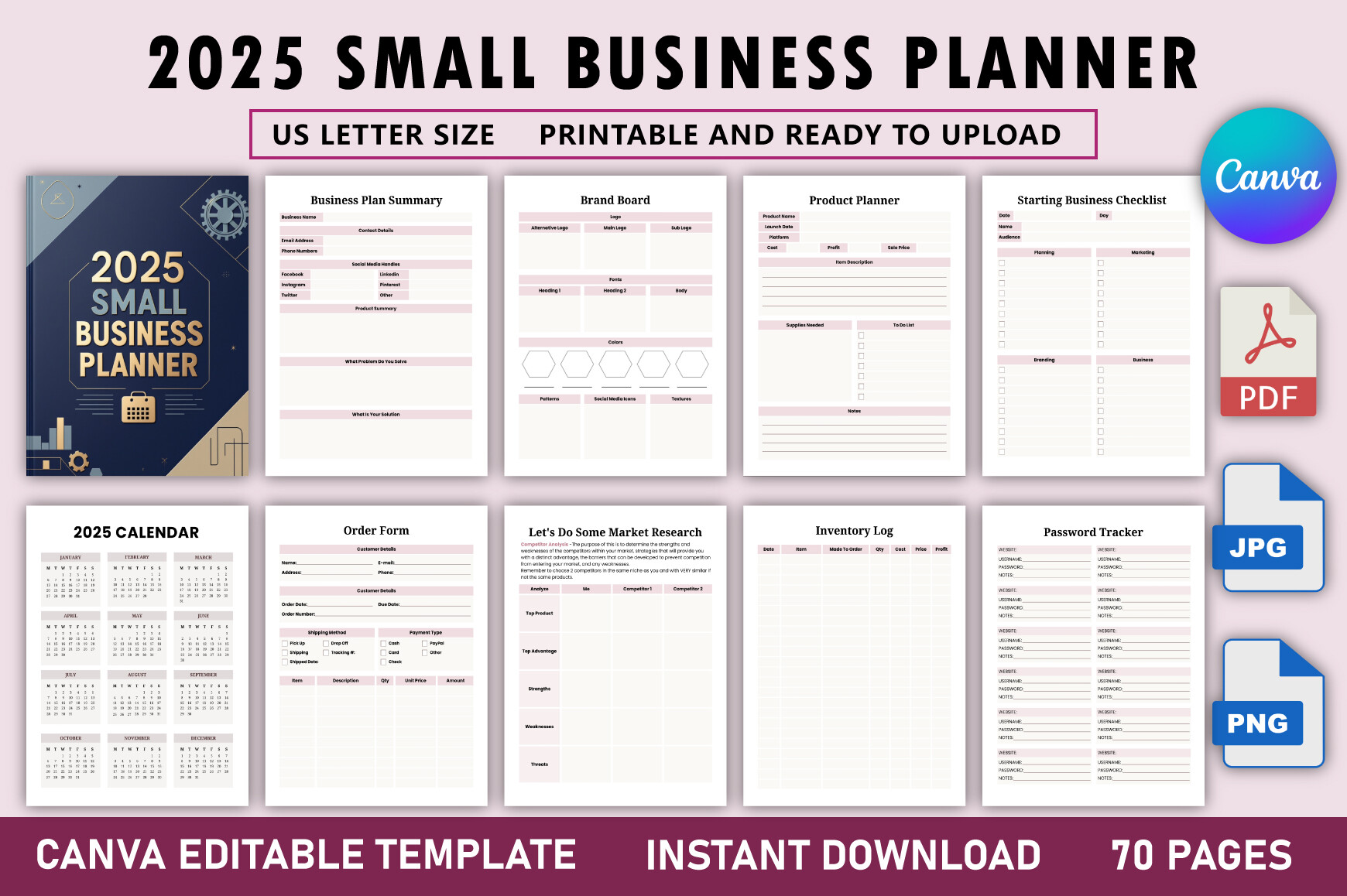 2025 Small Business Planner Graphic by Tabiya Studio · Creative Fabrica