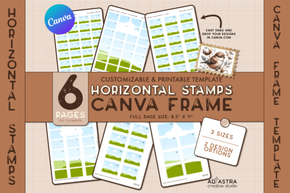 CANVA FRAME TEMPLATE / Horizontal Stamps