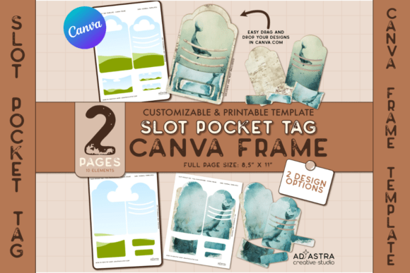CANVA FRAME TEMPLATE / Slot Pocket Tag