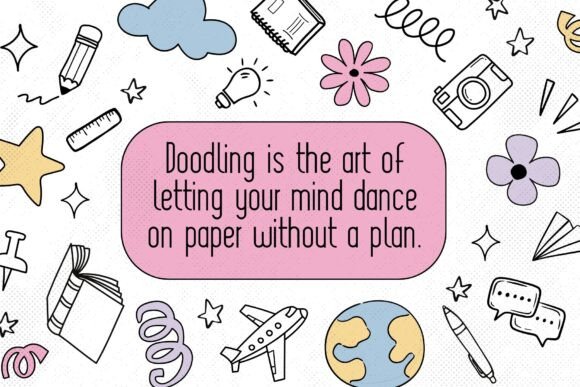 Doodle Daze Font PNG with transparent background - Preview 3