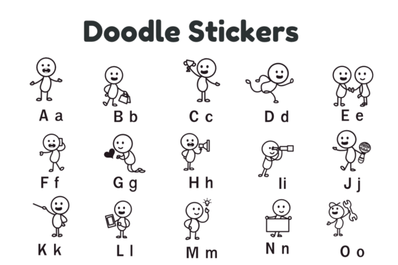 Doodle Stickers Font - Preview 4