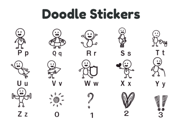 Doodle Stickers Font - Preview 5