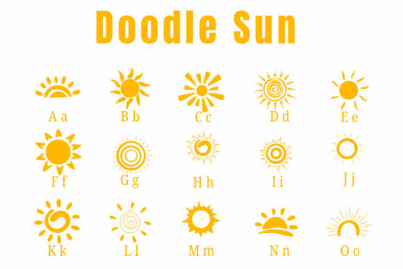 Doodle Sun Font font preview - 1