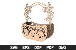 Easter Basket Bundle SVG Laser Cut · Creative Fabrica