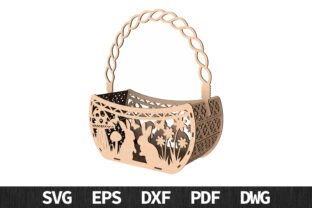 Easter Basket Bundle SVG Laser Cut · Creative Fabrica