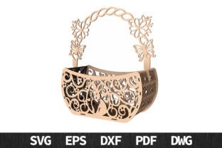 Easter Basket Bundle SVG Laser Cut · Creative Fabrica