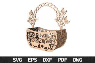 Easter Basket Bundle SVG Laser Cut · Creative Fabrica