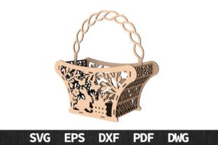Easter Basket Bundle SVG Laser Cut · Creative Fabrica