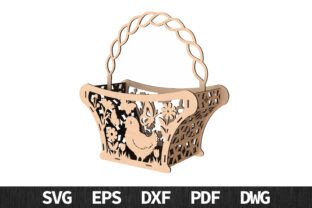 Easter Basket Bundle SVG Laser Cut · Creative Fabrica