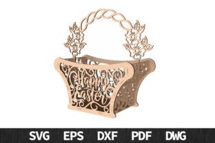 Easter Basket Bundle SVG Laser Cut · Creative Fabrica