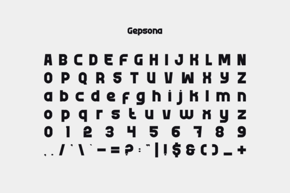 Gepsona Font PNG with transparent background - Preview 2