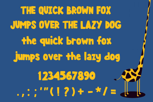 Giraffe Comic Font PNG with transparent background - Preview 4