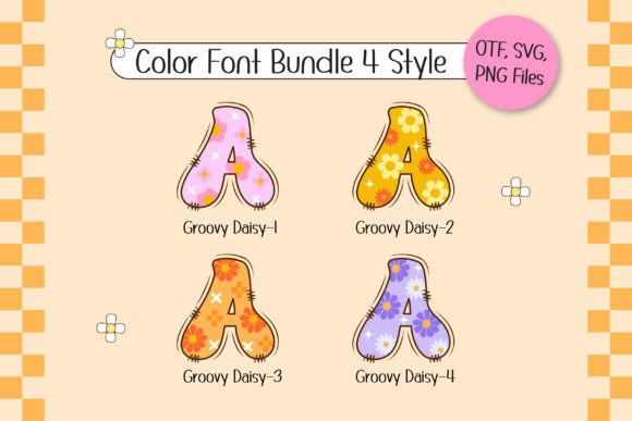 Groovy Daisy Font PNG with transparent background - Preview 1