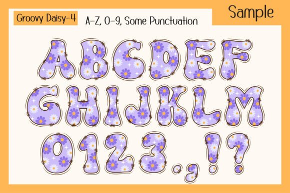 Groovy Daisy Font PNG with transparent background - Preview 5