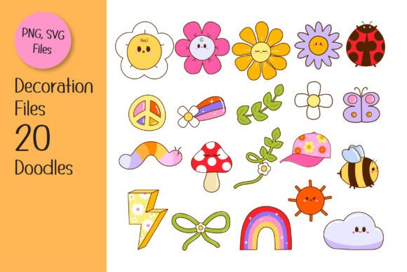 Groovy Daisy Font PNG with transparent background - Preview 6