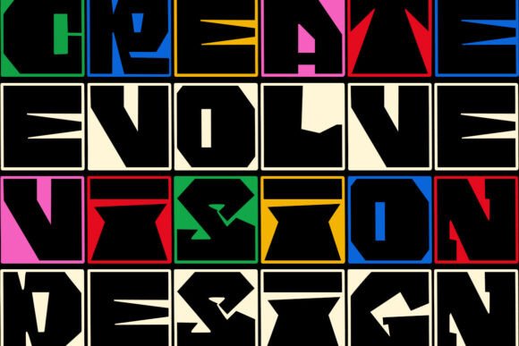 Groovy Texbox Font PNG with transparent background - Preview 3