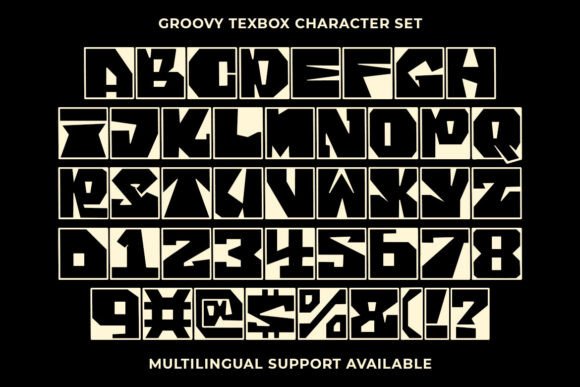 Groovy Texbox Font PNG with transparent background - Preview 6