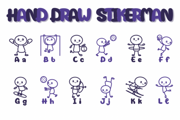 Hand Draw Stikerman Font - Preview 1