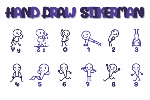 Hand Draw Stikerman Font - Preview 3