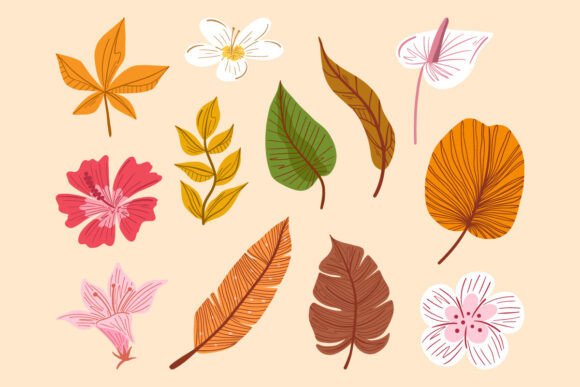 Hand Drawn Botanical Foliage Elements