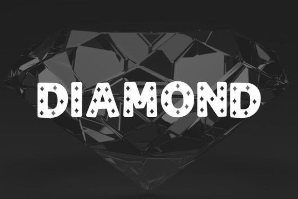 Light Diamond Font PNG with transparent background - Preview 4