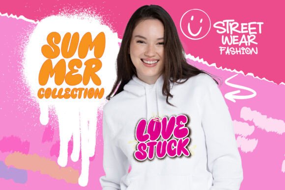 Love Stuck Font PNG with transparent background - Preview 5