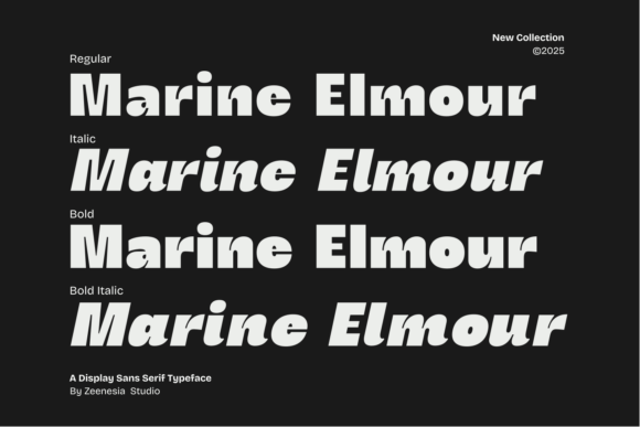 Marine Elmoure Font PNG with transparent background - Preview 4