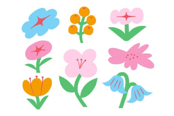 Minimalist Modern Abstract Flowers