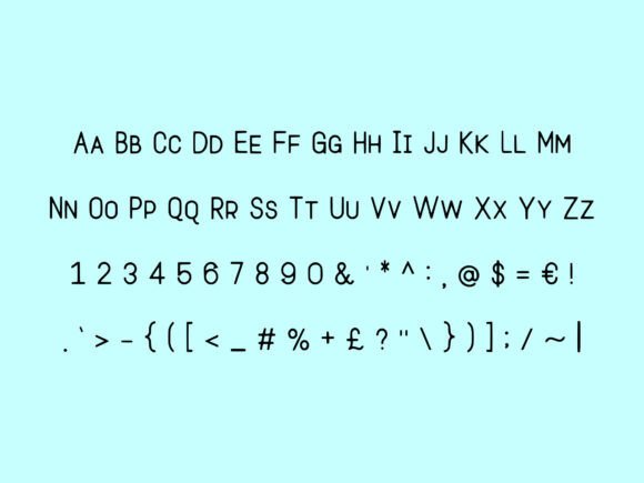 Rough Mono Font PNG with transparent background - Preview 1