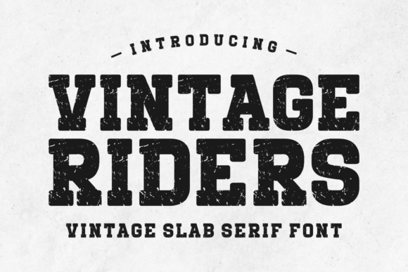 Vintage Riders Slab Serif Font By Riman (7NTypes)