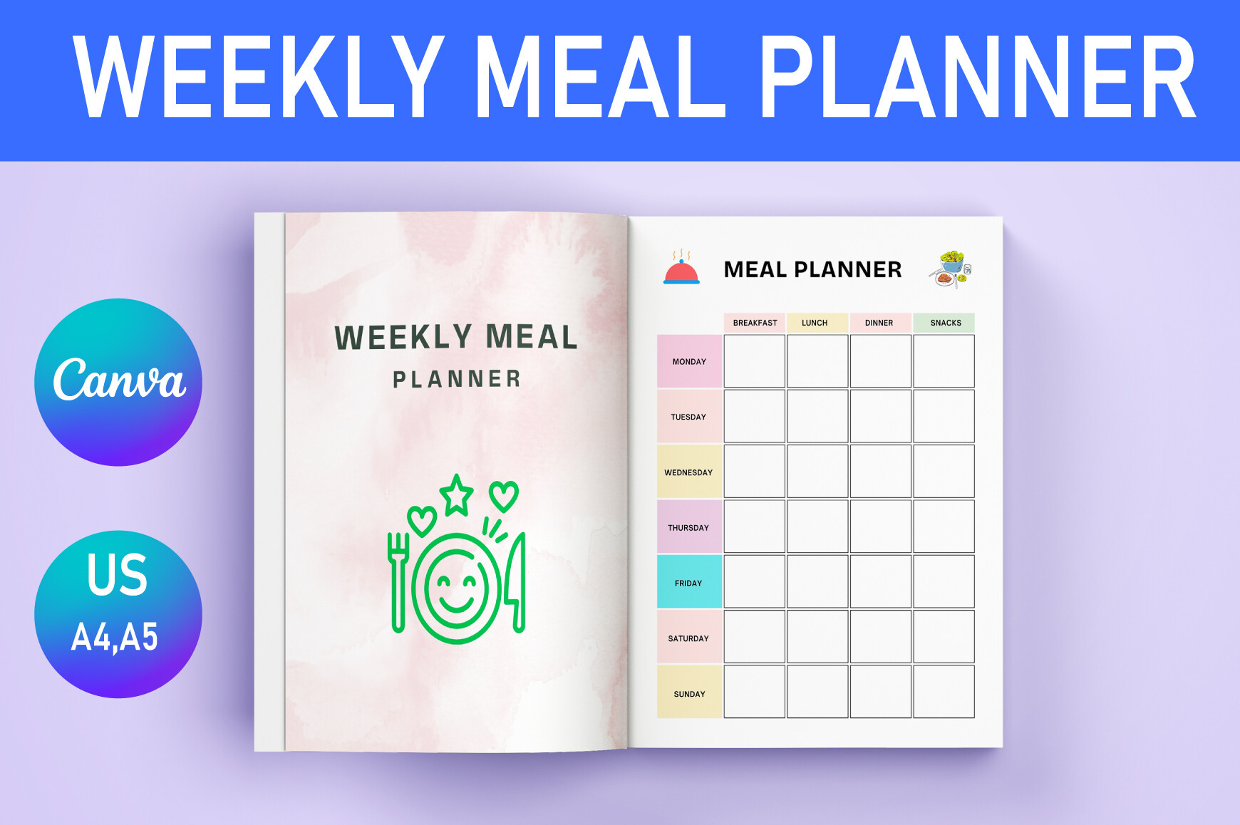 Weekly Meal Planner Canva