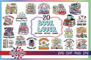 Book Lover SVG Bundle Graphic by ssflower · Creative Fabrica