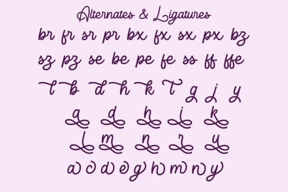 Bualsey Font PNG with transparent background - Preview 6
