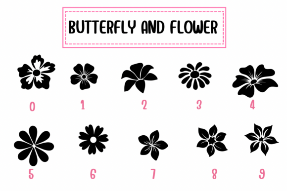 Butterfly and Flower Font - Preview 3