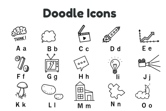 Doodle Icons Font - Preview 4