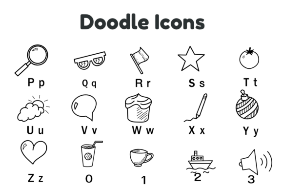 Doodle Icons Font - Preview 5