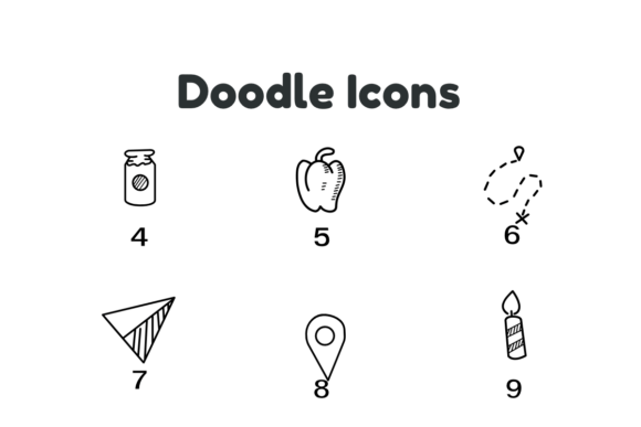 Doodle Icons Font - Preview 6