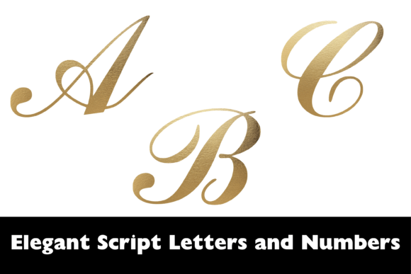 Number Lettering Gold Color Cursive Green Varsity Letters Numbers Alphabet Graphic by Rosey Designs Galore ...