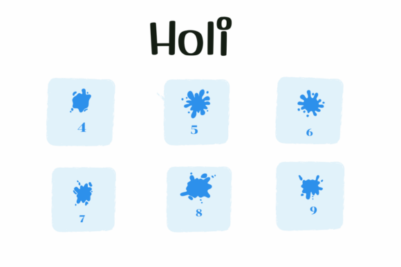 Holi Font PNG with transparent background - Preview 3