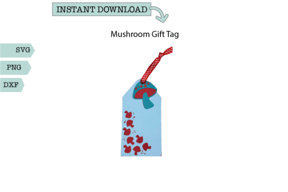 Mushroom Paper Cut Gift Tag SVG