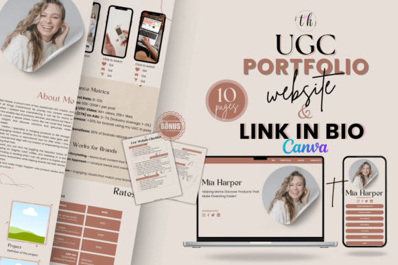 UGC Canva Website Template, Link in Bio