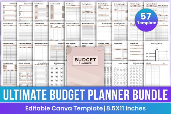Ultimate Budget Planner Bundle Canva