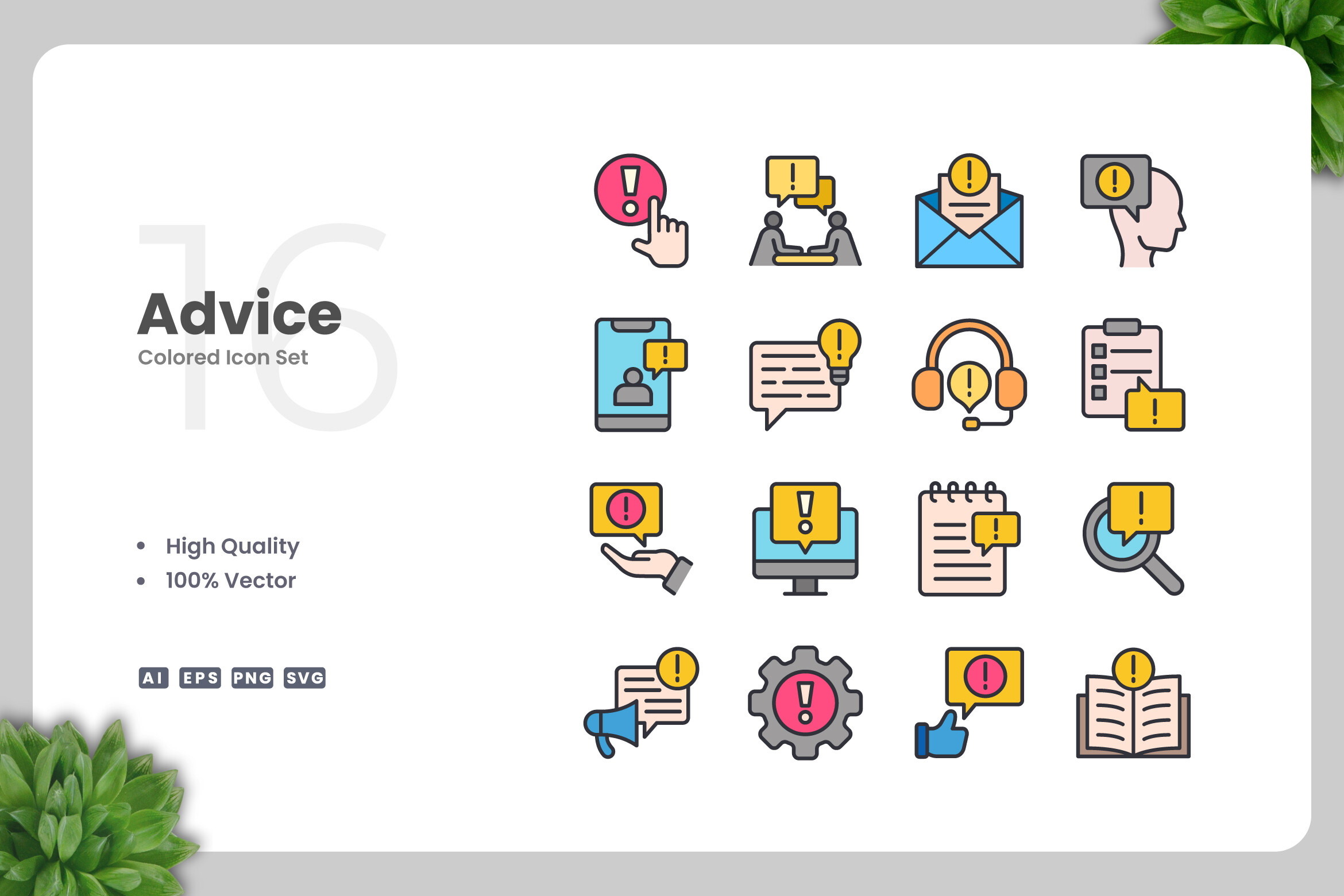 Advice Color Icons Graphic by upnowgraphic · Creative Fabrica