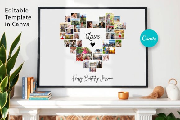 Birthday Photo Collage Template in Canva