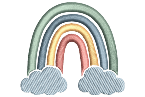 Boho Rainbow with Clouds